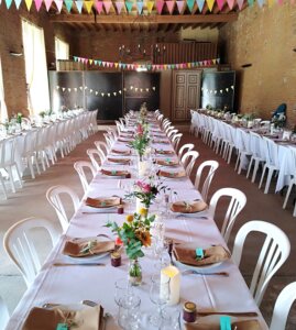 Table fleurie de mariage